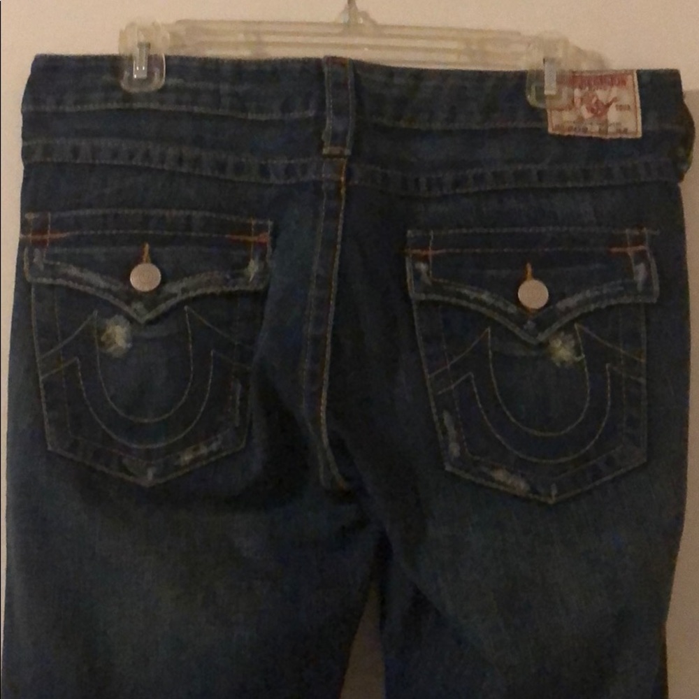 True Religion Distressed Dark Jeans SZ 31